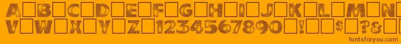 Starburst Font – Brown Fonts on Orange Background