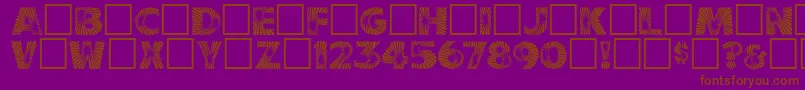 Starburst Font – Brown Fonts on Purple Background