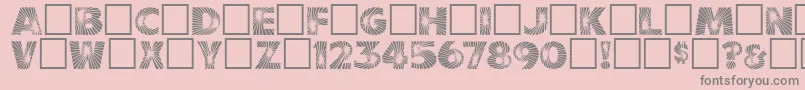 Starburst Font – Gray Fonts on Pink Background