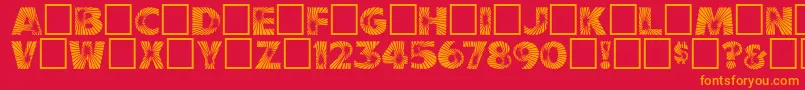 Starburst Font – Orange Fonts on Red Background