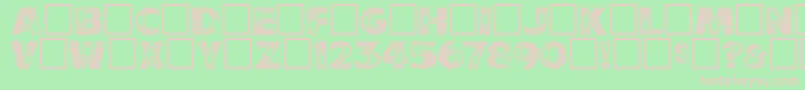 Starburst Font – Pink Fonts on Green Background