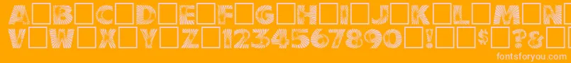Шрифт Starburst – розовые шрифты на оранжевом фоне