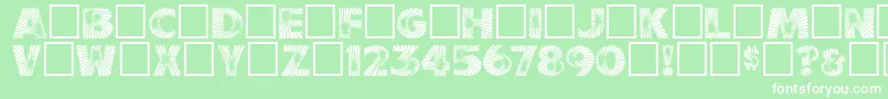 fuente Starburst – Fuentes Blancas Sobre Fondo Verde