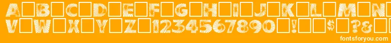 Fonte Starburst – fontes brancas em um fundo laranja