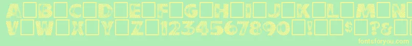 Starburst Font – Yellow Fonts on Green Background