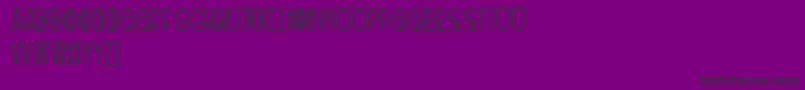 フォントTribalType – 紫の背景に黒い文字