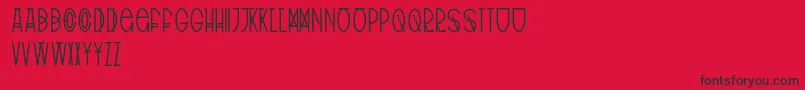 TribalType Font – Black Fonts on Red Background