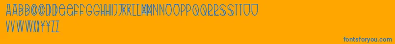 TribalType Font – Blue Fonts on Orange Background