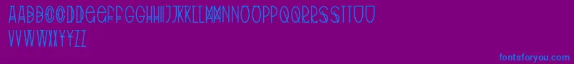 TribalType Font – Blue Fonts on Purple Background