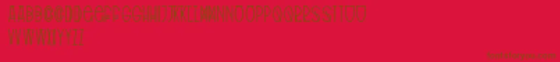 フォントTribalType – 赤い背景に茶色の文字