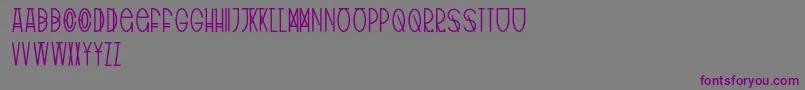 フォントTribalType – 紫色のフォント、灰色の背景