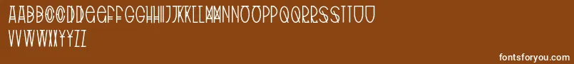 Шрифт TribalType – белые шрифты на коричневом фоне