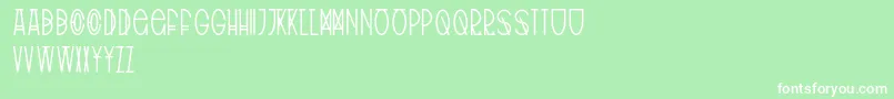 フォントTribalType – 緑の背景に白い文字