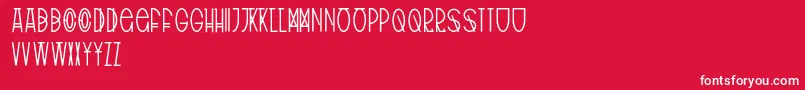 フォントTribalType – 赤い背景に白い文字