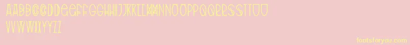 TribalType Font – Yellow Fonts on Pink Background