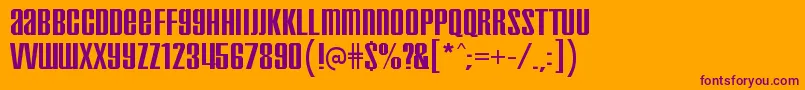 Шрифт InflammableageRegular – фиолетовые шрифты на оранжевом фоне