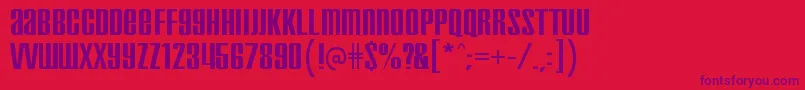 InflammableageRegular Font – Purple Fonts on Red Background
