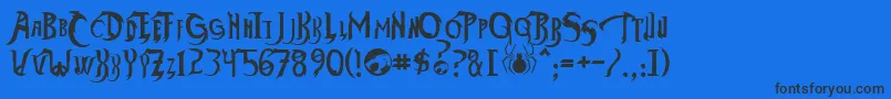 fuente ThundercatsHo – Fuentes Negras Sobre Fondo Azul