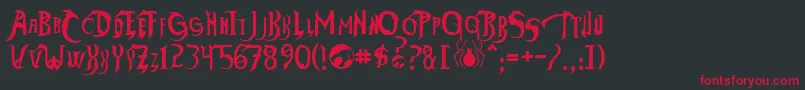 ThundercatsHo Font – Red Fonts on Black Background