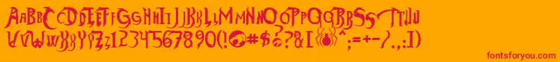 ThundercatsHo Font – Red Fonts on Orange Background