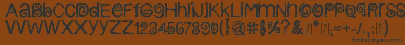 ColumbiaStroke-fontti – mustat fontit ruskealla taustalla