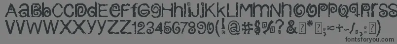 ColumbiaStroke Font – Black Fonts on Gray Background