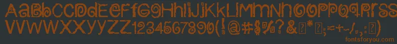 ColumbiaStroke-fontti – ruskeat fontit mustalla taustalla