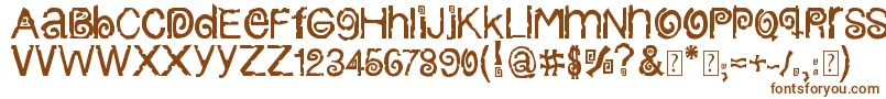 Шрифт ColumbiaStroke – коричневые шрифты