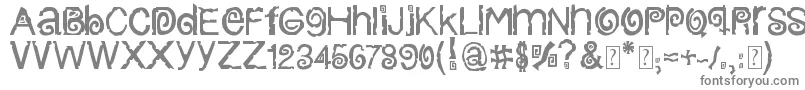 Шрифт ColumbiaStroke – серые шрифты на белом фоне