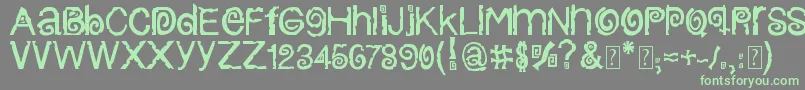 ColumbiaStroke-fontti – vihreät fontit harmaalla taustalla