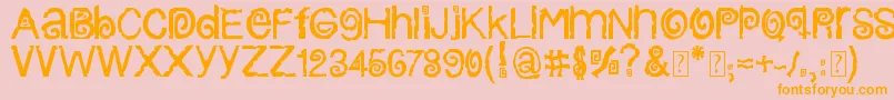 Шрифт ColumbiaStroke – оранжевые шрифты на розовом фоне