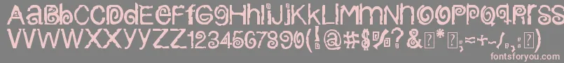 ColumbiaStroke-fontti – vaaleanpunaiset fontit harmaalla taustalla