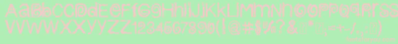 Шрифт ColumbiaStroke – розовые шрифты на зелёном фоне