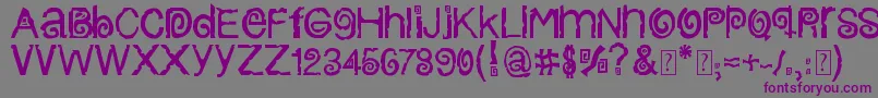 ColumbiaStroke-fontti – violetit fontit harmaalla taustalla
