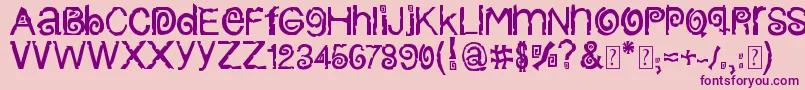 ColumbiaStroke-Schriftart – Violette Schriften auf rosa Hintergrund