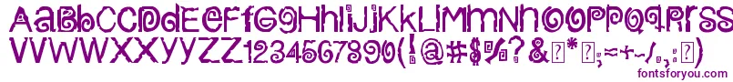 ColumbiaStroke-fontti – violetit fontit valkoisella taustalla