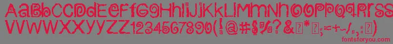 ColumbiaStroke Font – Red Fonts on Gray Background