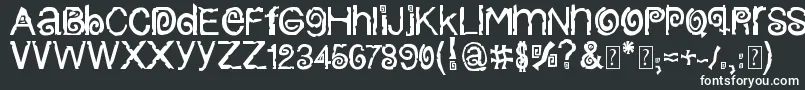 ColumbiaStroke-fontti – valkoiset fontit mustalla taustalla