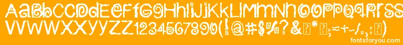 ColumbiaStroke-fontti – valkoiset fontit oranssilla taustalla