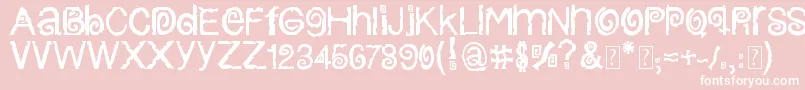 Шрифт ColumbiaStroke – белые шрифты на розовом фоне