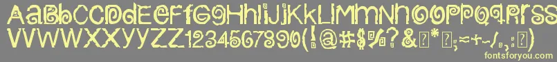 Шрифт ColumbiaStroke – жёлтые шрифты на сером фоне