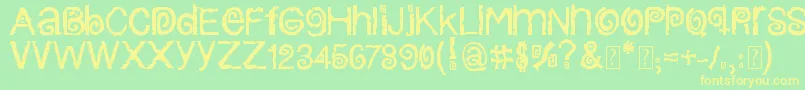 ColumbiaStroke Font – Yellow Fonts on Green Background