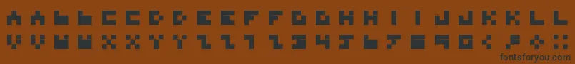 BdTinyfont-fontti – mustat fontit ruskealla taustalla