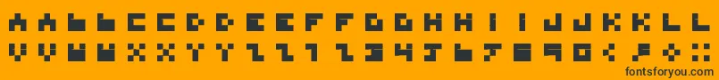 BdTinyfont Font – Black Fonts on Orange Background