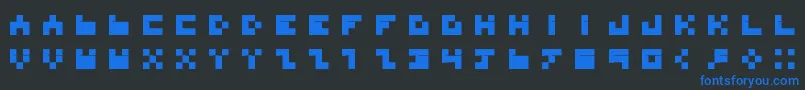 BdTinyfont Font – Blue Fonts on Black Background