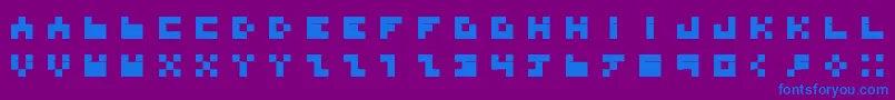 BdTinyfont-fontti – siniset fontit violetilla taustalla