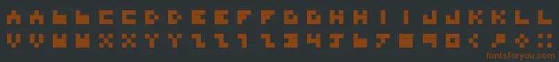 Шрифт BdTinyfont – коричневые шрифты на чёрном фоне