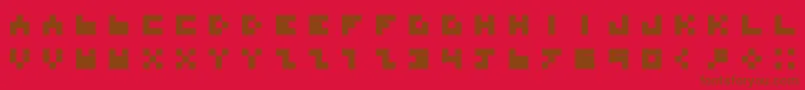 BdTinyfont-fontti – ruskeat fontit punaisella taustalla