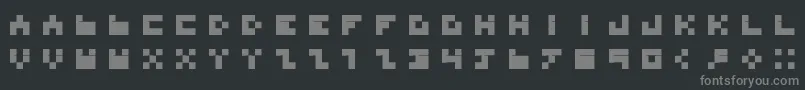 Czcionka BdTinyfont – szare czcionki na czarnym tle