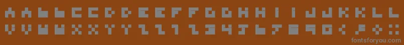 Шрифт BdTinyfont – серые шрифты на коричневом фоне